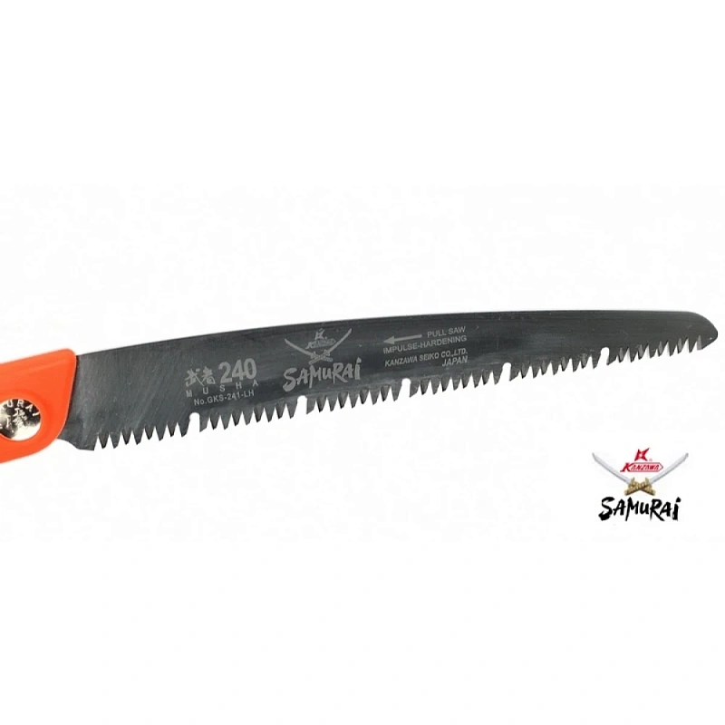 Пила самоочищающаяся, прямое полотно L300 мм/4 мм, в чехле с поясным креплением Samurai GKS-300-LH