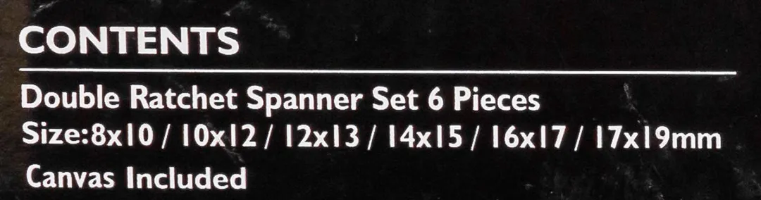 Набор комбинированных трещоточных ключей 8х10-17-19 мм 6 пр JCB JCB-50621M