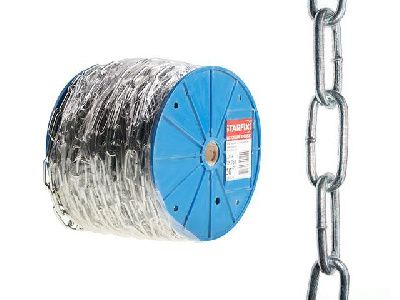 Цепь сварная длиннозвенная М2х22  А2 , DIN 763, бухта 25 м Starfix