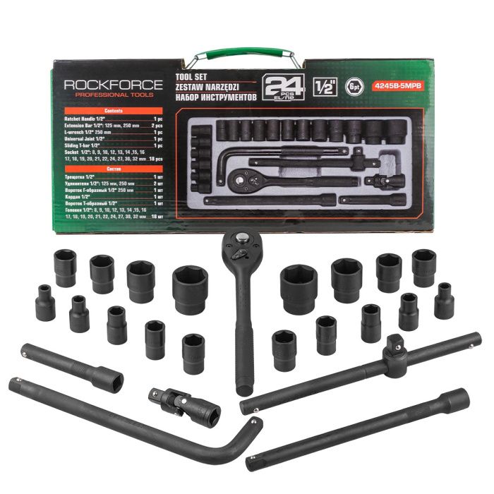 Набор инструментов 24 пр. 1/2'', 6-гр RockForce RF-4245B-5MPB