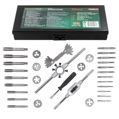 Набор метчиков и плашек 32 пр. RockForce RF-M032-1