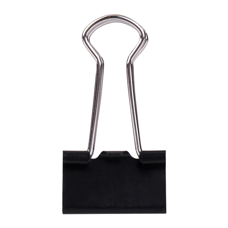 Зажим для бумаг "Deli", 19 мм, 12 штук, черный