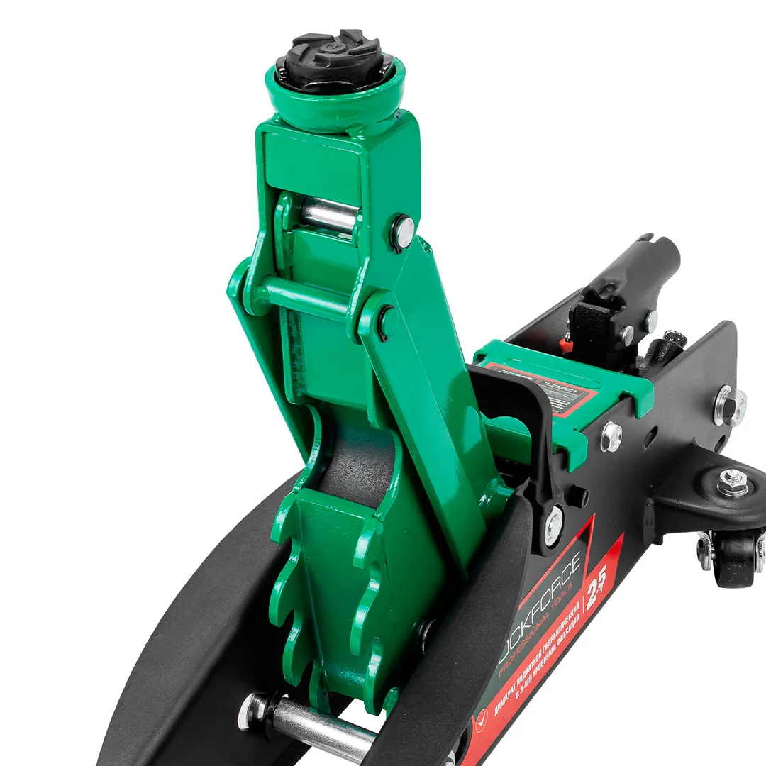 Домкрат подкатной гидравлический 2,5 т, с фиксацией, 140-387 мм, с резиновой накладкой RockForce RF-TH22501CB