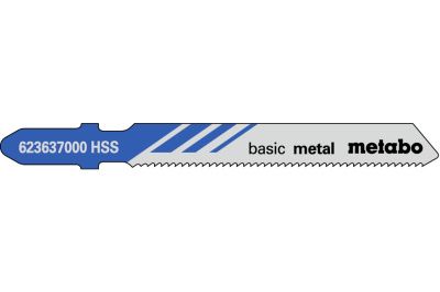 Пилки T118A по металлу для лобзиков, шт, METABO 623965000