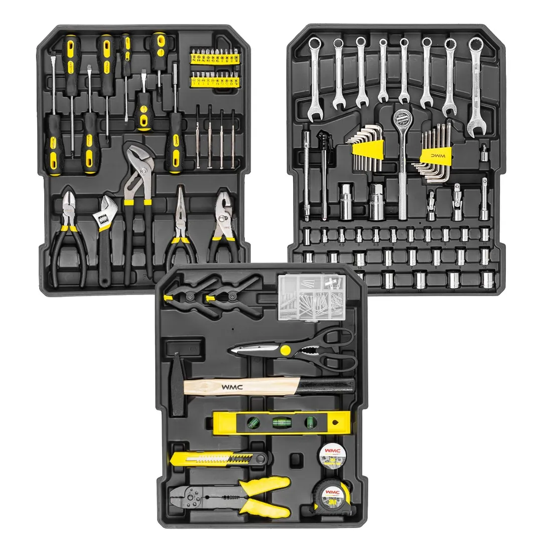 Набор инструментов 186 пр. 1/4''&1/2'' 6-гр. ''Дорожный кейс'' WMC TOOLS WMC-WMC186-3