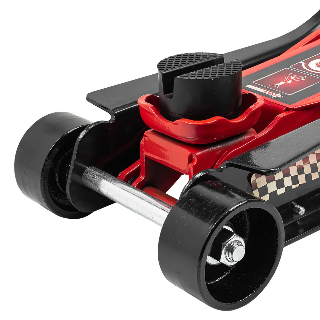 Домкрат подкатной гидравлический 3 т, 85-385 мм, низкопрофильный с поворотной ручкой ForceKraft FK-TR8204