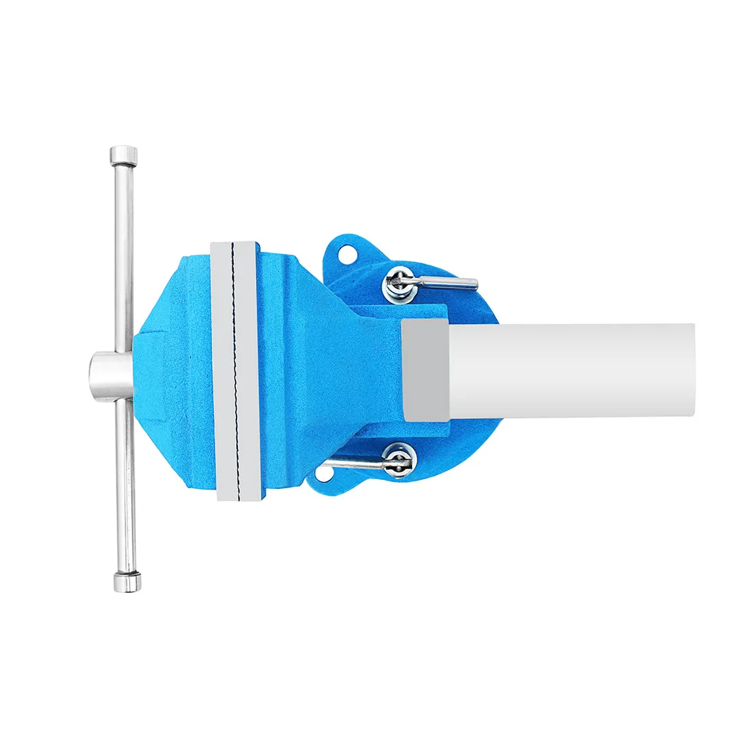 Тиски стальные усиленные поворотные с наковальней 80 мм Forsage F-6540903