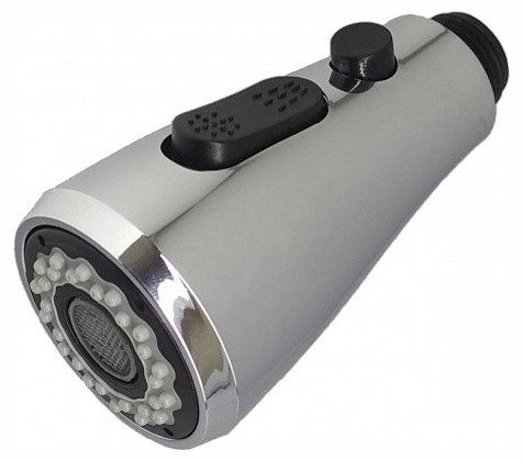 Душевая лейка кухонного смесителя 2 режима, "кухонный душ", пластик, хром Ledeme L26-1