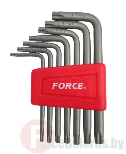 Набор Г-обр. ключей Torx с отверстием Т10-Т40 7 пр. Force 5071T