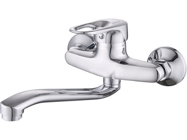 Смеситель для кухни D40-A, серия 240, короткий поворотный L-излив, без эксцентриков ECONOCE EC0243