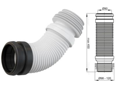 Стоковое колено 90/110, Alcaplast M9006
