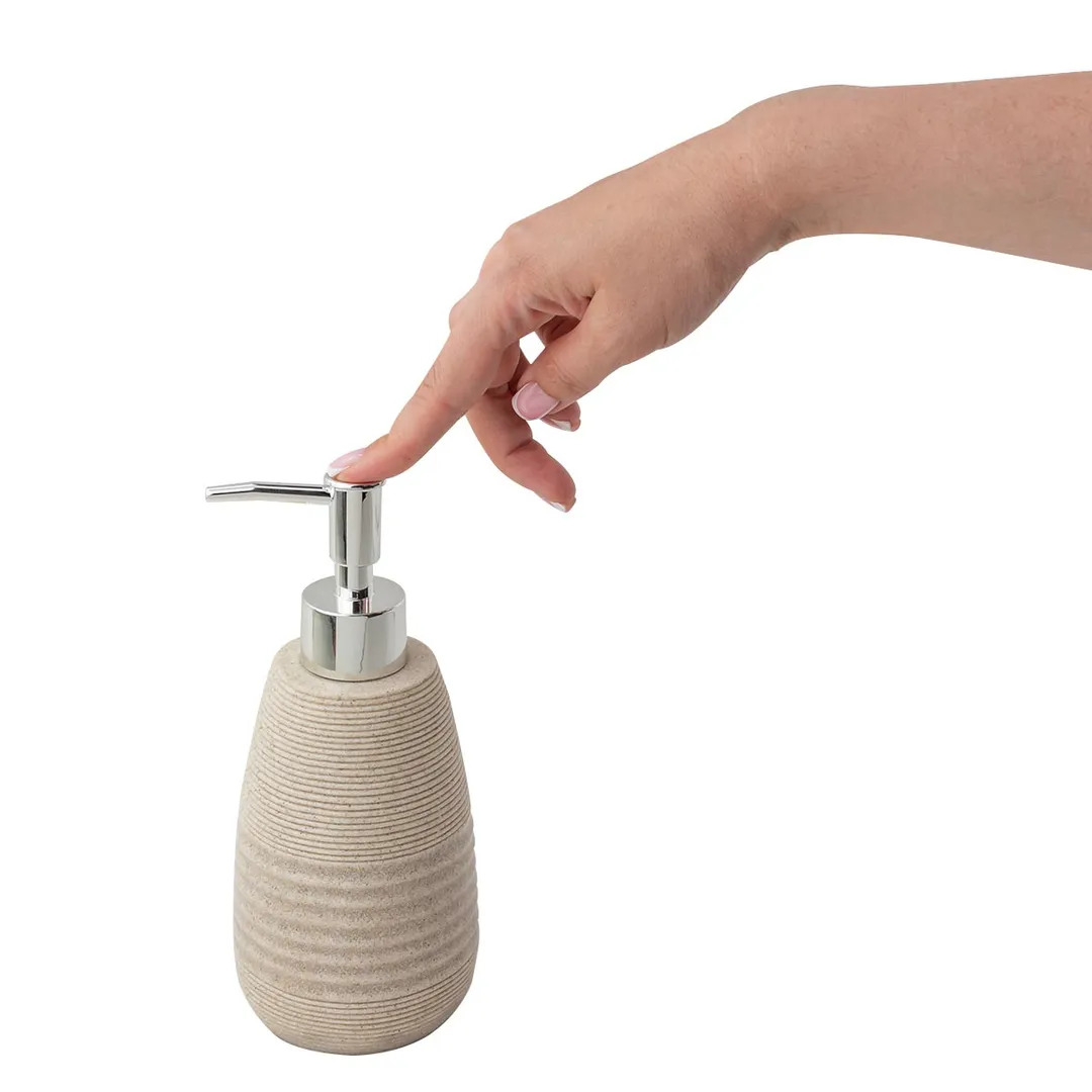 Набор для ванной комнаты 4 пр., мыльница, дозатор для мыла, подставка для зубных щеток, подставка для косметических аксессуаров La and Te beaute LT-BS-7