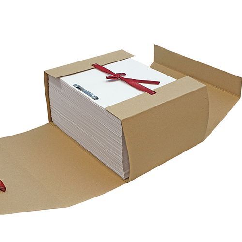 Папка-скоросшиватель с завязками, 120 мм, 4 завязки, крафт