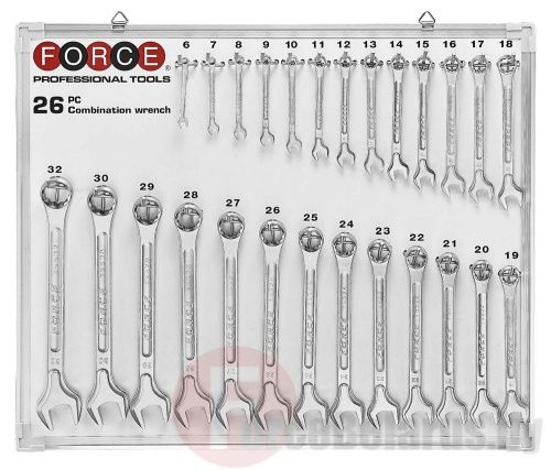 Набор комбинированных ключей 6-32 мм на стенде 26 пр. Force 5261