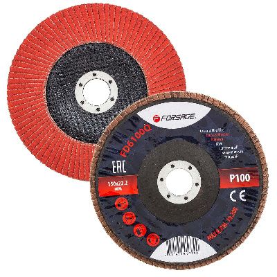 Круг лепестковый керамический торцевой 150 мм P100 Forsage F-FD6100Q