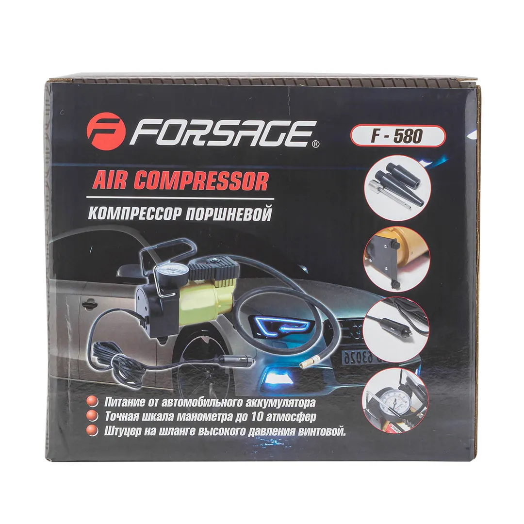 Компрессор поршневой автомобильный 14A 12V Forsage F-580