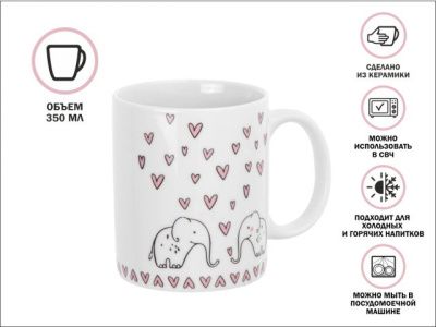 Кружка керамическая, 350 мл., LOVELY ANIMALS-4, PERFECTO LINEA 30-063614