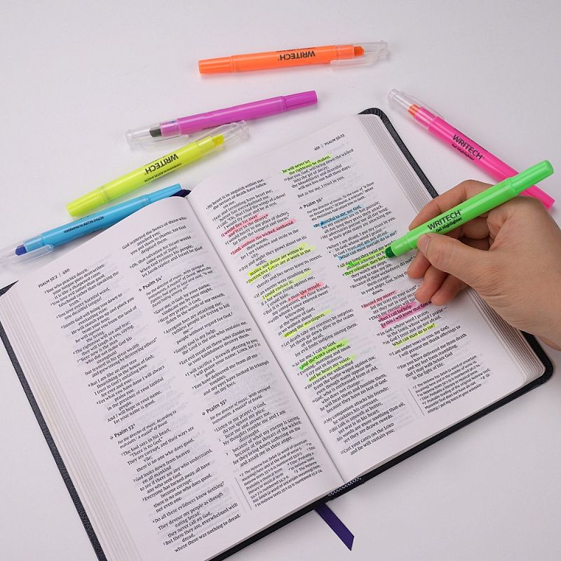 Маркер текстовый "Gel", неон голубой