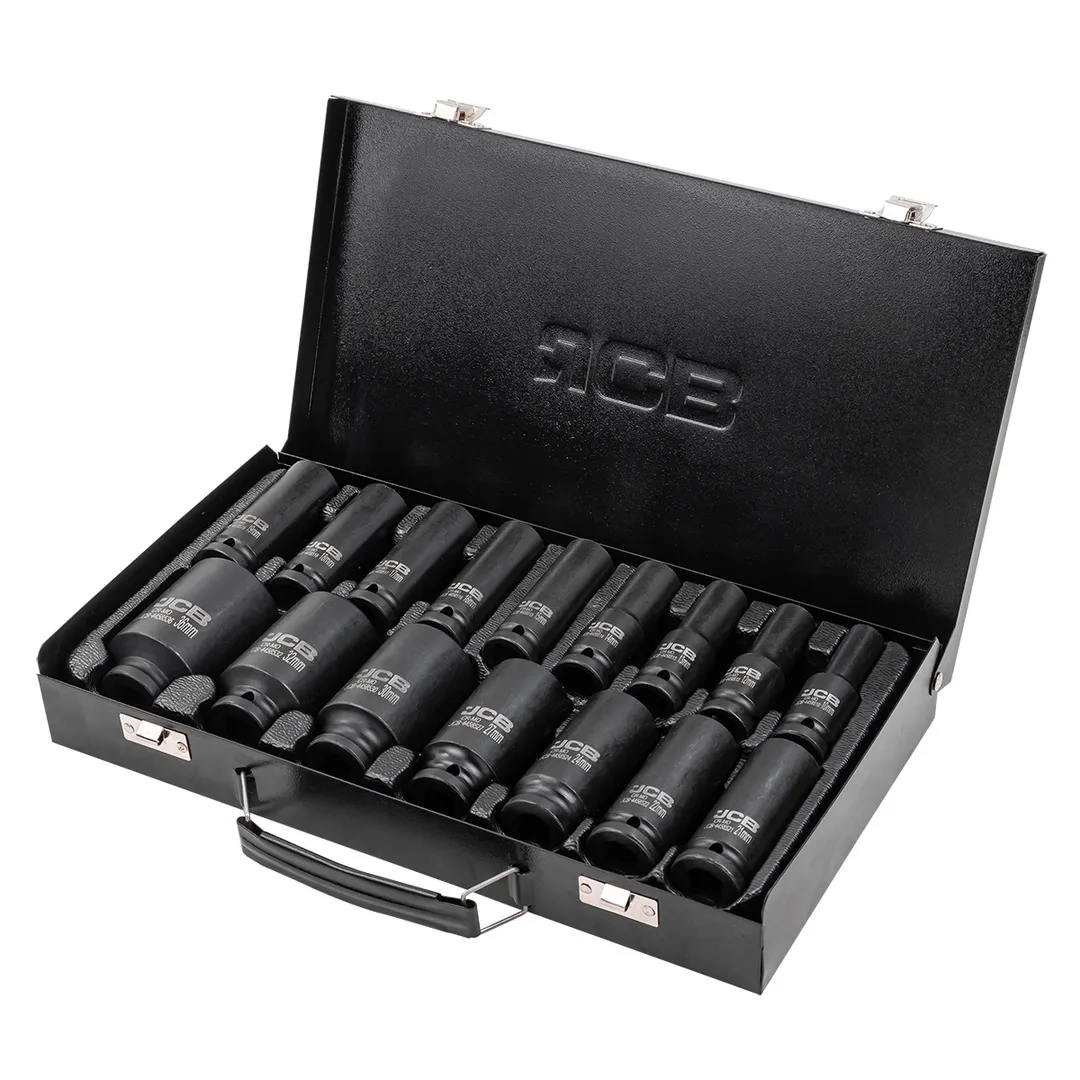 Набор ударных глубоких головок 10-36 мм 1/2'' 16 пр 6-гр JCB JCB-4167-5MPB