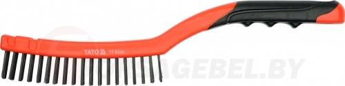 Щетка ручная стальная 3 рядка 340 мм Yato YT-6330