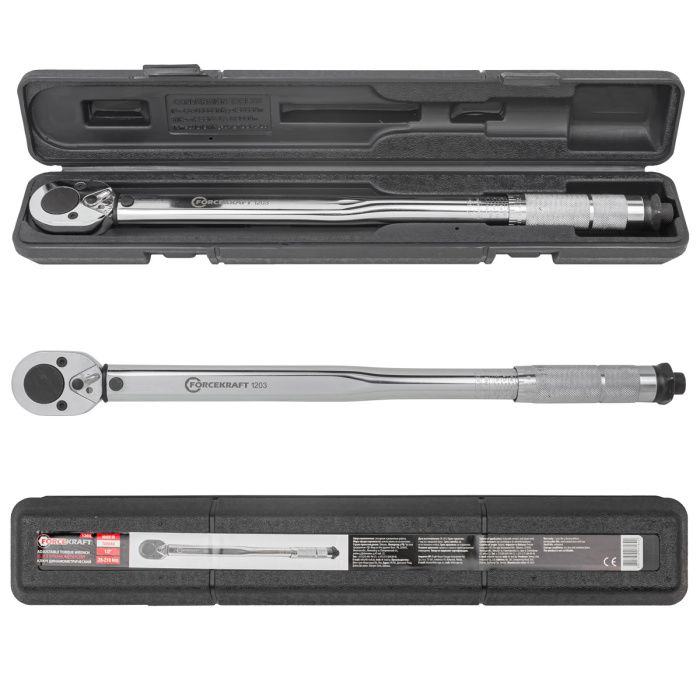 Ключ динамометрический щелчкового типа "Profi" 28-210Нм 1/2'' ForceKraft FK-1203