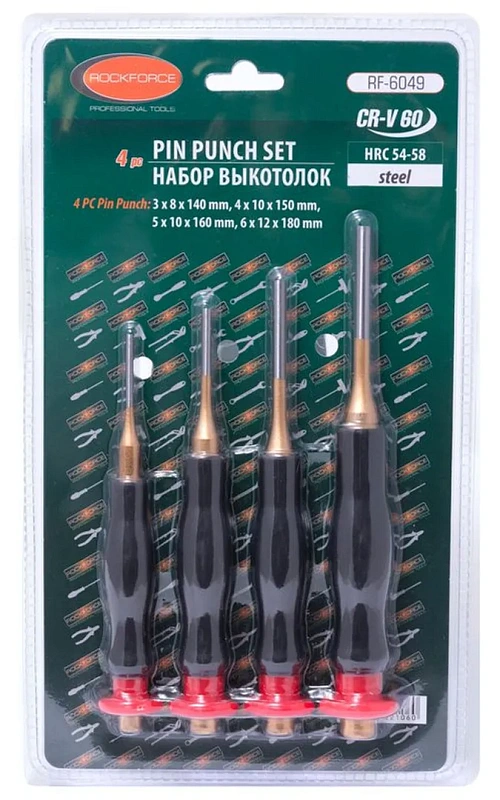Набор выколоток с эргономическими рукоятками RockForce RF-6049