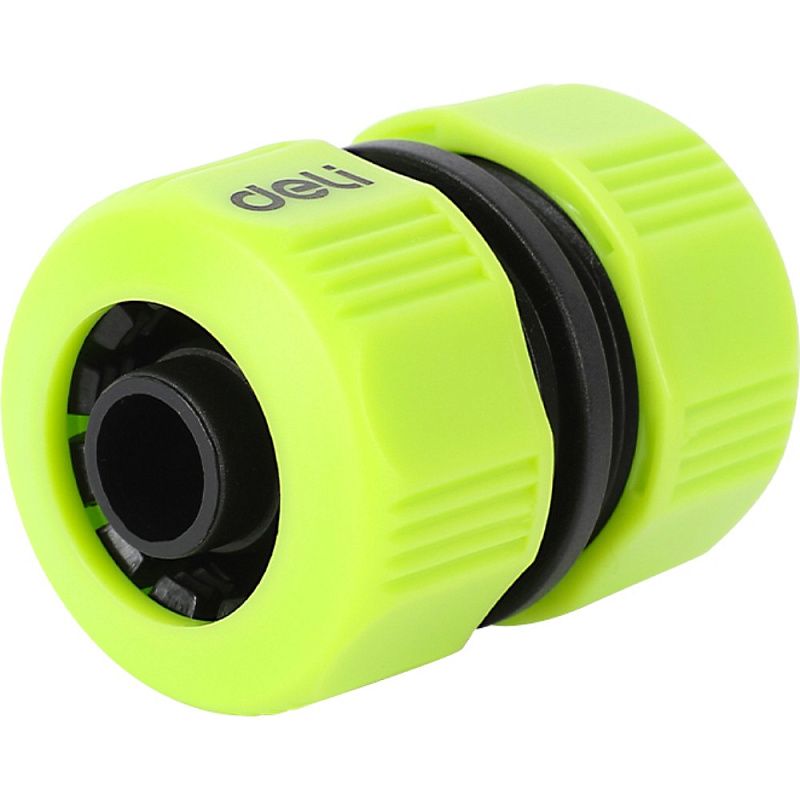 Муфта соединительная для шлангов Deli GS EDL8794, 1/2", двухкомпонентная, черный, зеленый