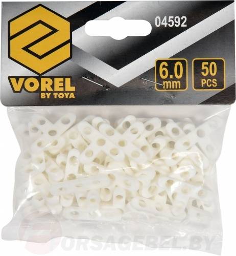 Крестики для плитки Т-образные 6,0 мм. 50 шт. Vorel 04592