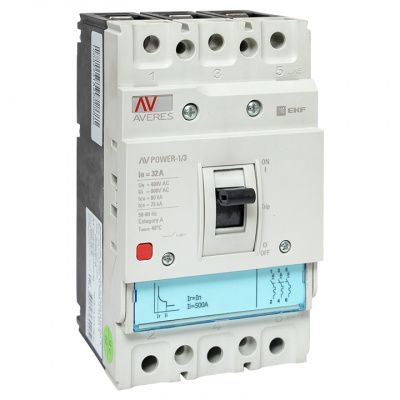 Автоматический выключатель AV POWER-1/3 32А 80kA TR EKF AVERES mccb-13-32H-TR-av