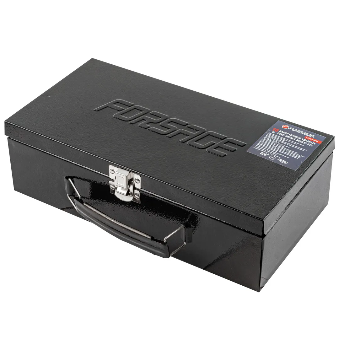 Набор головок ударных глубоких 17-46 мм 3/4'' 12-гр 10 пр Forsage F-6108-9MPB