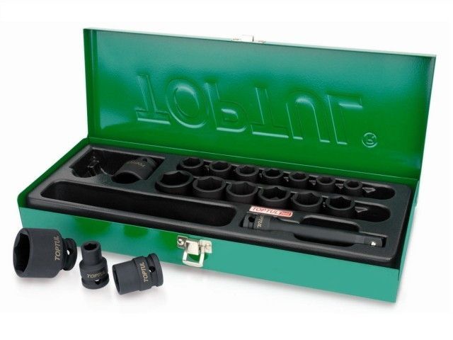Набор ударных головок 6-гр. 18 пр. 10-32 мм 1/2'' Toptul GCAD1807