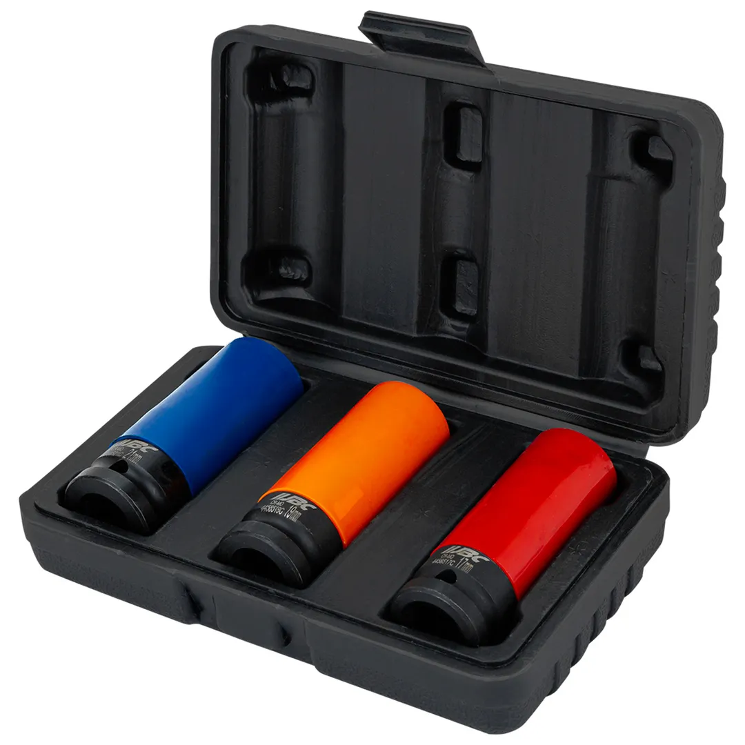 Набор ударных глубоких тонкостенных головок 17, 19, 21 мм 1/2'' 6-гр 3 пр JBC JBC-4032C