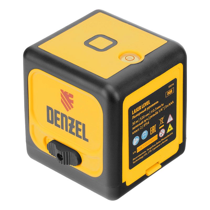 Лазерный уровень DQB-T, 30 м, зеленый луч, батарейки, штатив Denzel 350165