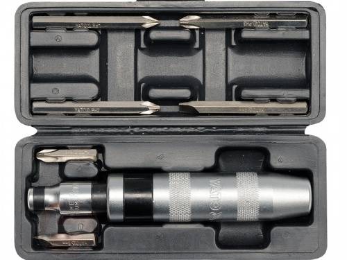 Отвёртка ударная + 6 бит Yato YT-2802