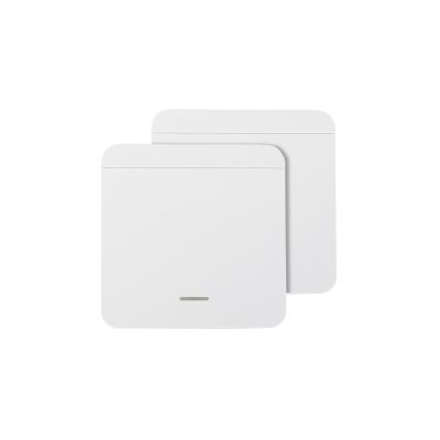 Выключатель беспроводной, с реле, проходной, 1 клавиша, белый, AKS 124648
