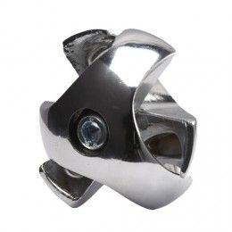 Соединитель 3-х труб d25 (502L) шарообразный левый, хром AKS 14282