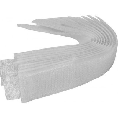 Лента тканая Velcro для стяжки кабеля на липучке 150 мм, 10 шт (белая) Vorel 73840