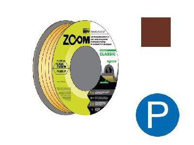 Уплотнитель P 100 м коричневый ZOOM 02-2-4-107