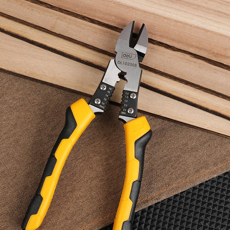 Бокорезы Deli YS EDL102008, 200 мм, желтый, черный