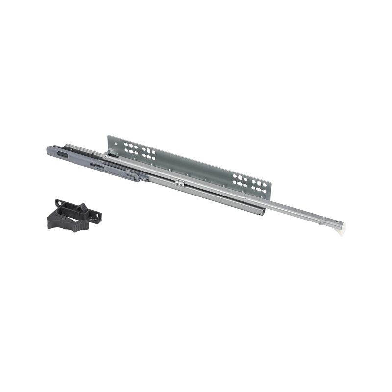 Направляющая скрытого монтажа L-250 с доводчиком ДСП до19mm с замками  QType полное выдвижение AKS 119900