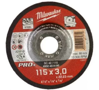 Отрезной диск SCS 42/115х3 PRO+ Milwaukee 4932451495