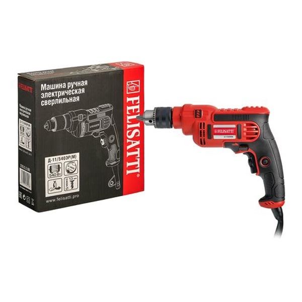 Безударная дрель, 540 Вт, металл. БЗП Felisatti Д-11/540ЭР(М) Felisatti(226.5.1.00)