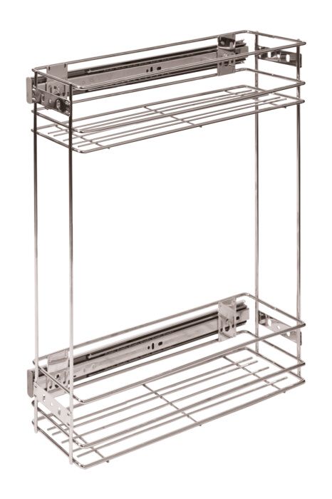 Выдвижная корзина-карго 200 напр.шариковые крепл.боковое/универс., хром AKS 31586