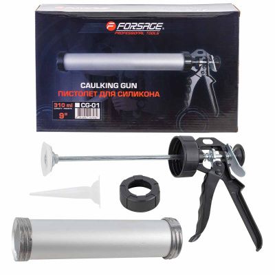 Пистолет для силикона алюминиевый, 400 гр. Forsage F-CG-01