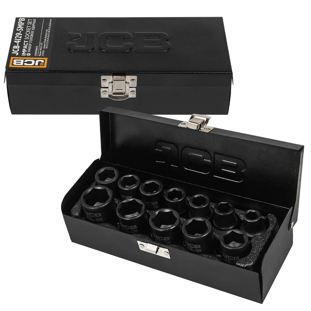 Набор ударных головок 10-24 мм 12 пр 1/2'' 6-гр JCB JCB-4129-5MPB