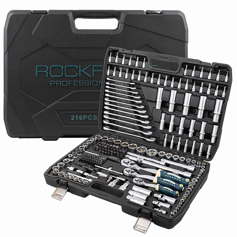 Набор инструментов 216 пр. 1/4"&3/8"&1/2", 6-гр. RockForce RF LIGHT-38841