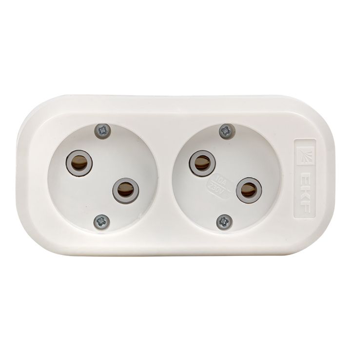 Колодка 2 гн, 10А 2,2кВт б/з Эксперт EKF PROxima AKB10-2