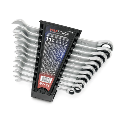 Набор трещоточных комбинированных ключей 8-19 мм 11 пр YATAFORCE YF-51112