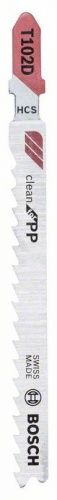 Пилка для лобзика T 102 D Clean for PP 5 шт. BOSCH (2608667444)