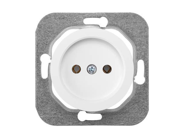 Розетка 1-ая (скрытая, б/з) белая, Прованс, Bylectrica РС16-1401